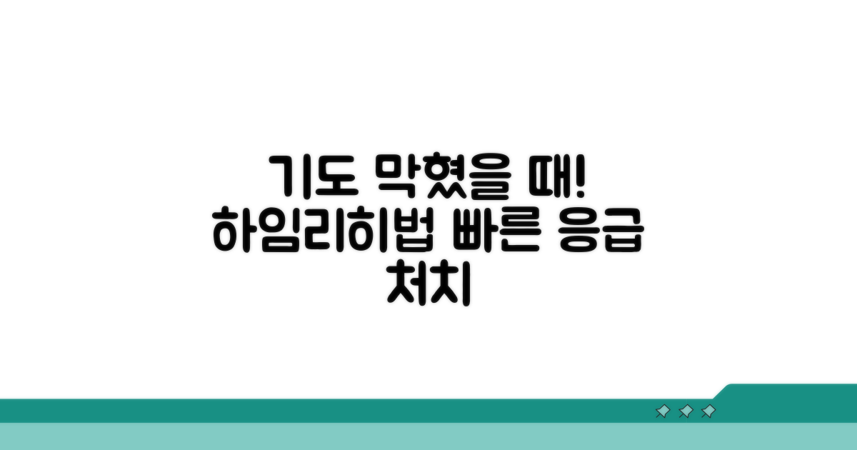 하임리히법, 기도폐쇄 해법