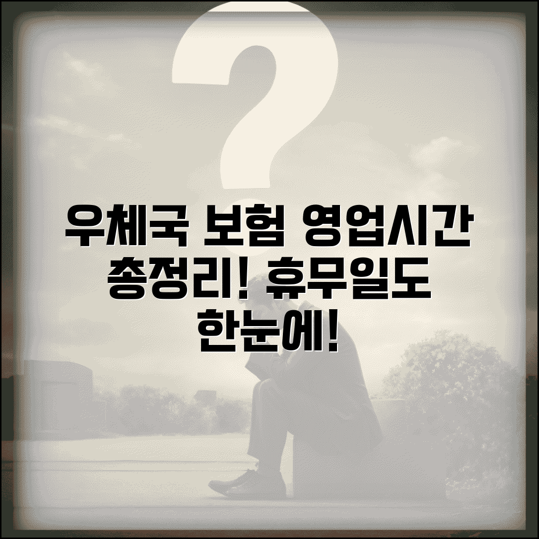 우체국 보험 영업시간 총정리 | 지점별 운영 시간과 휴무일 한눈에 확인