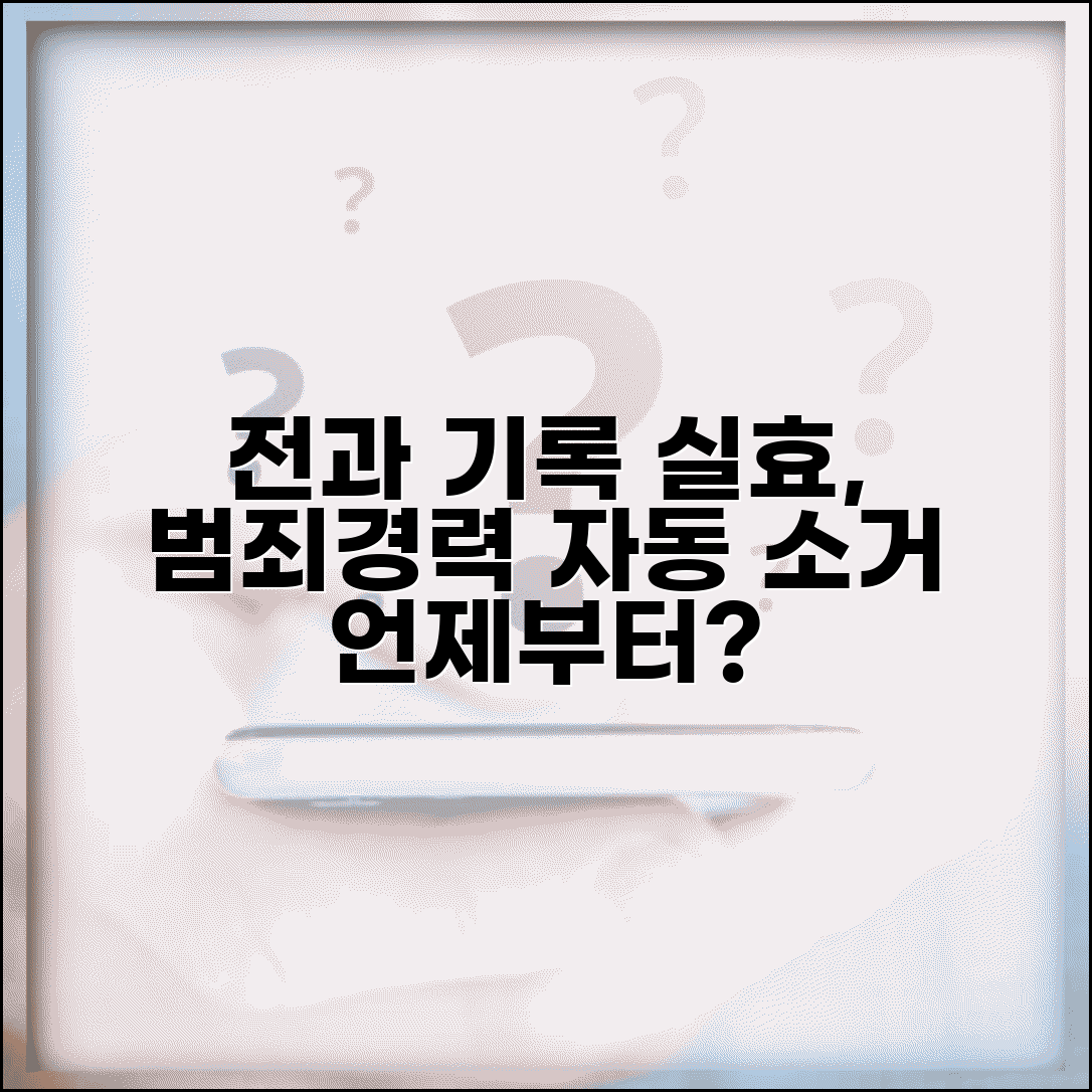 형 실효 기간 계산 | 전과 기록 실효 기간과 범죄경력 자동 소거