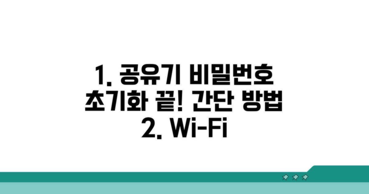 공유기 비밀번호 초기화 방법