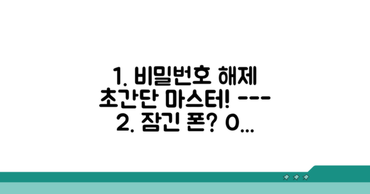 비밀번호 해제 완벽 가이드