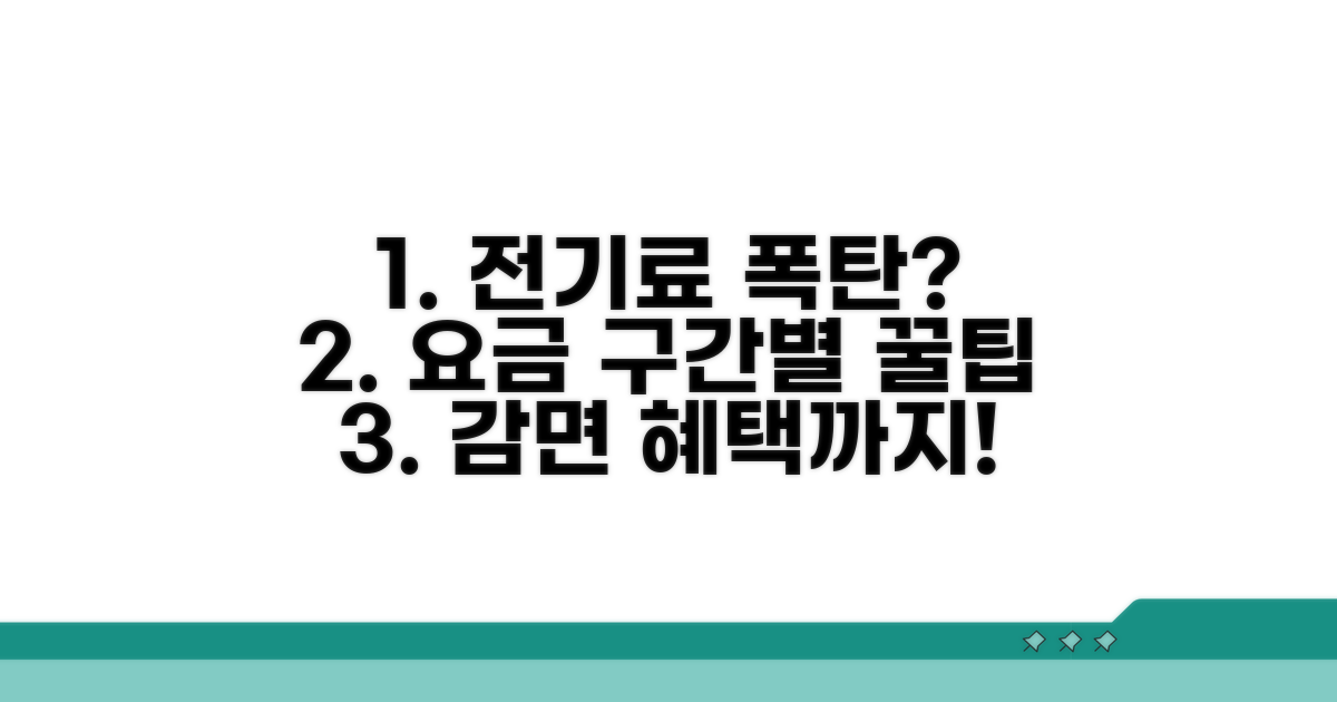 누진 구간별 요금 계산 및 감면 팁