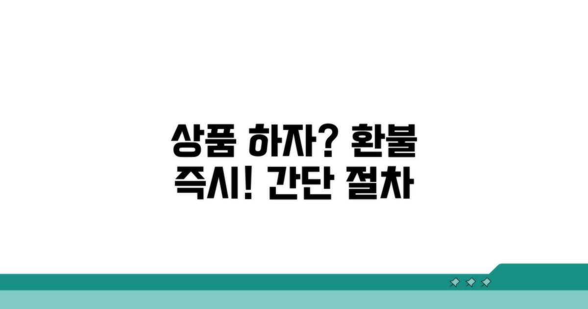 상품 하자 발견 시 환불 절차