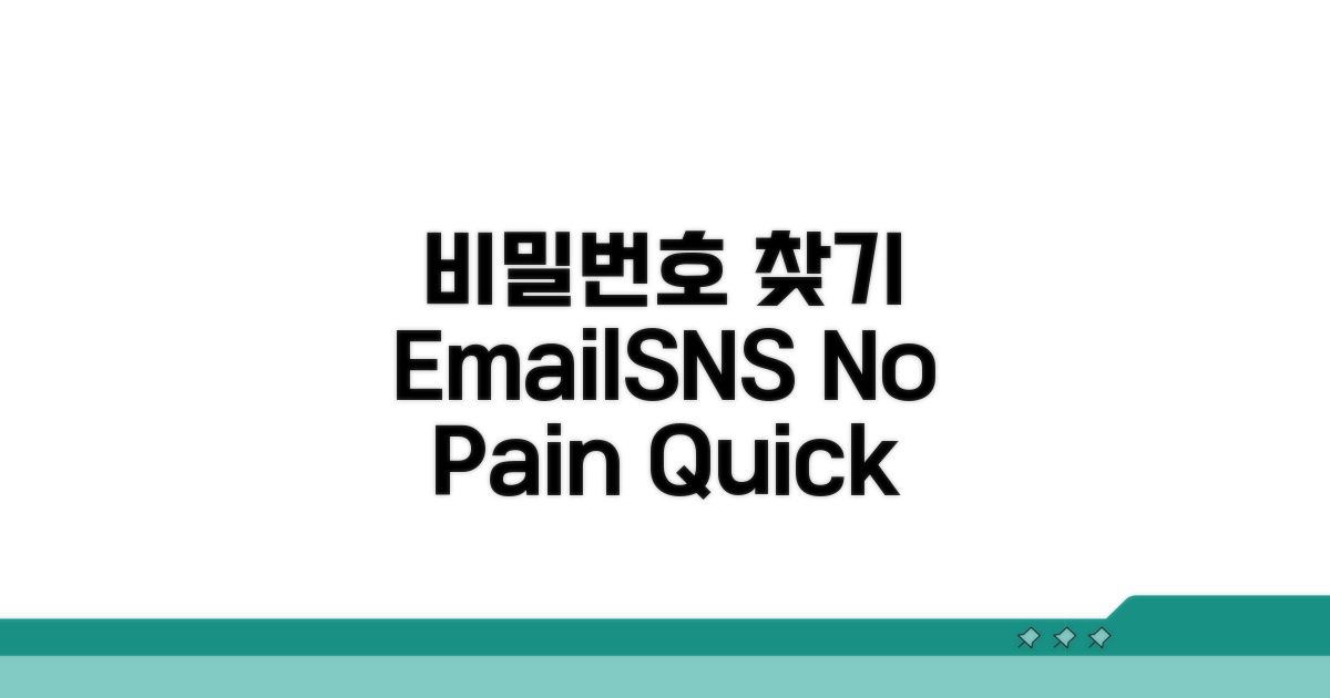 이메일/SNS 비밀번호 찾기