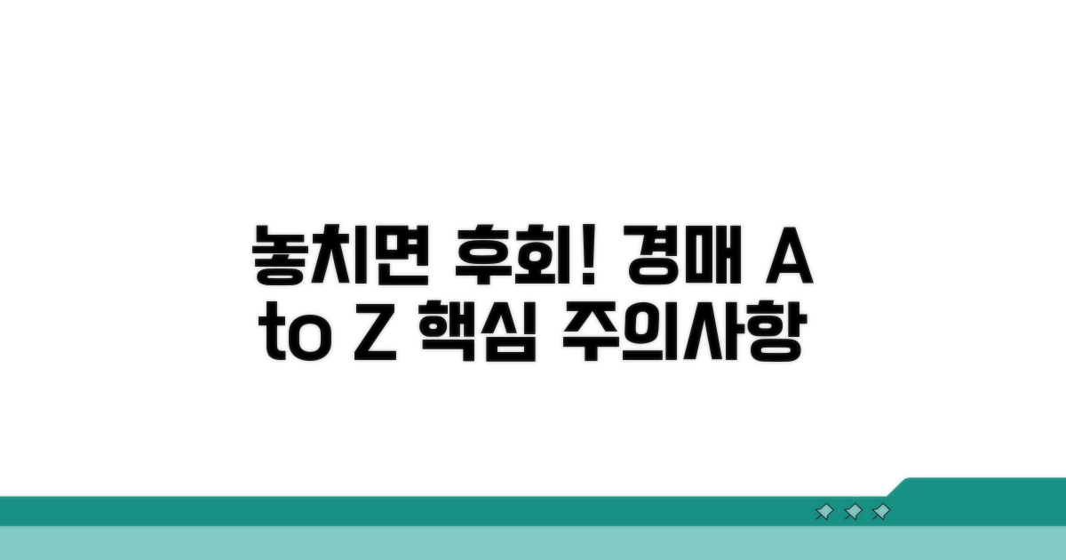 놓치면 후회! 경매 핵심 주의사항