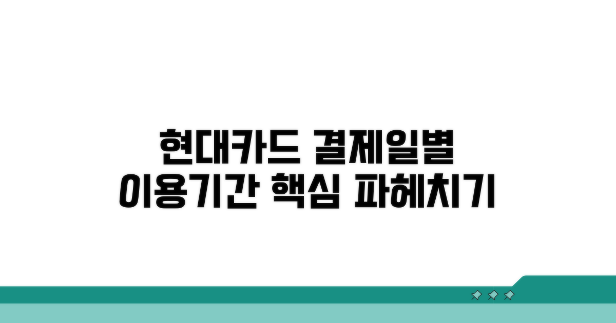 현대카드 결제일별 이용기간 파헤치기