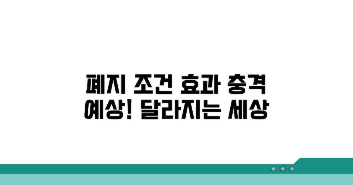 폐지 관련 조건과 예상 효과