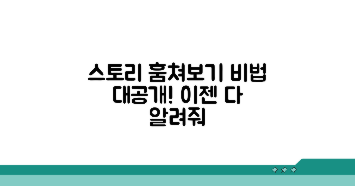 스토리 몰래보기 활용법 마스터