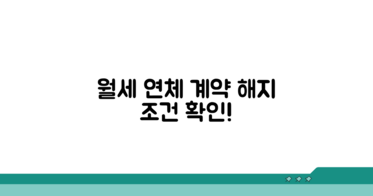 월세 연체 시 계약 해지 요건