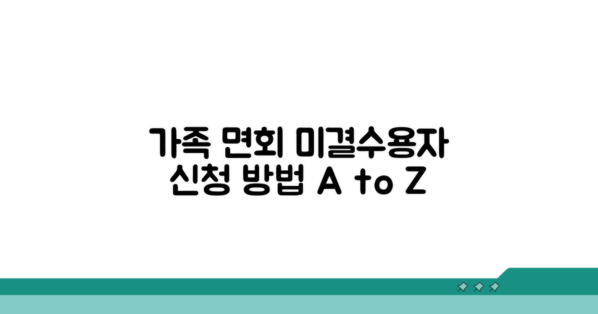 미결수용자 가족 면회 신청 방법