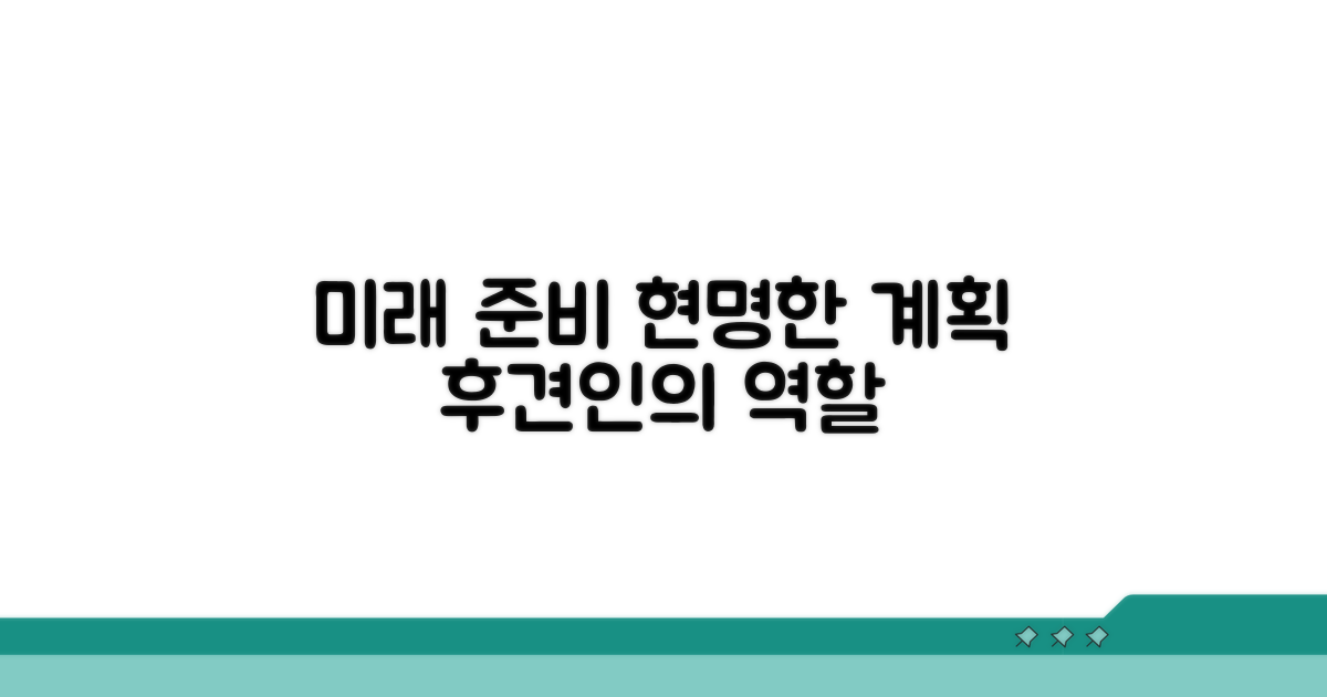 미래를 위한 현명한 준비, 후견 계획