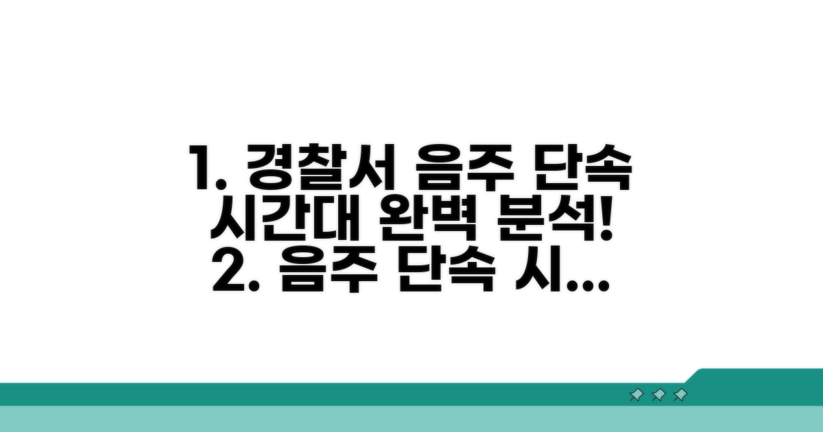 경찰서별 음주 단속 시간대