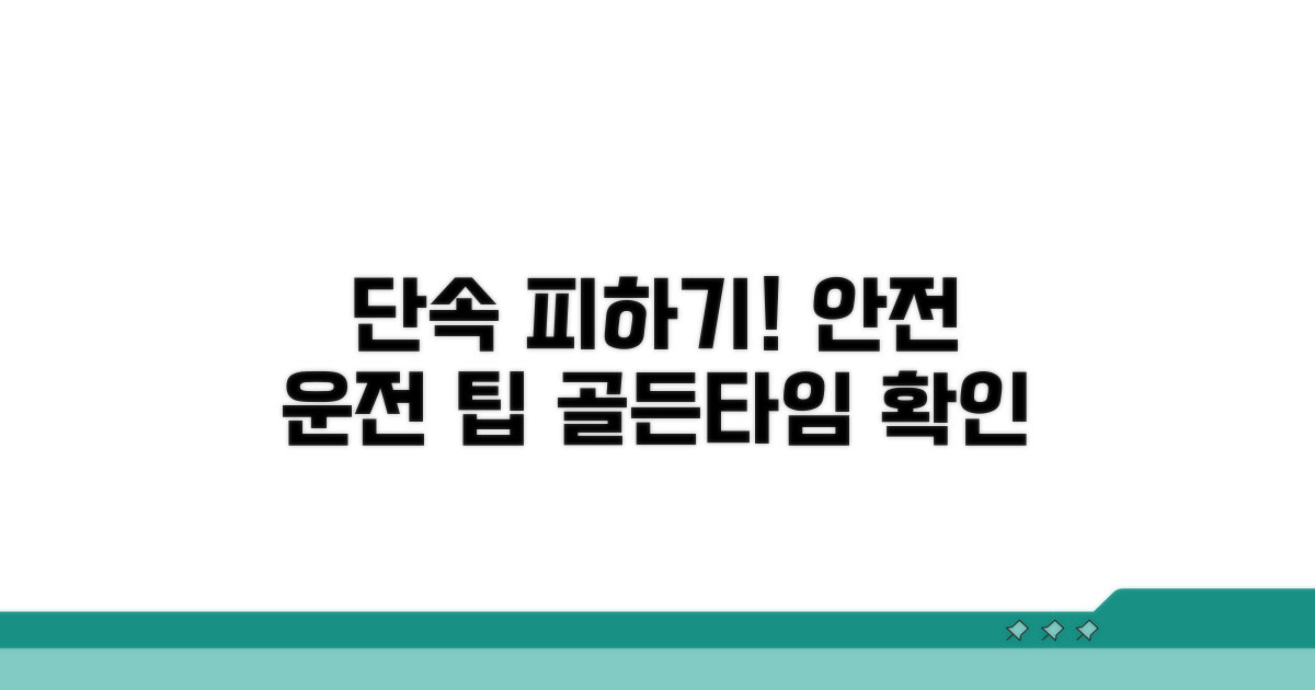 안전 운전 필수! 단속 시간 피하기
