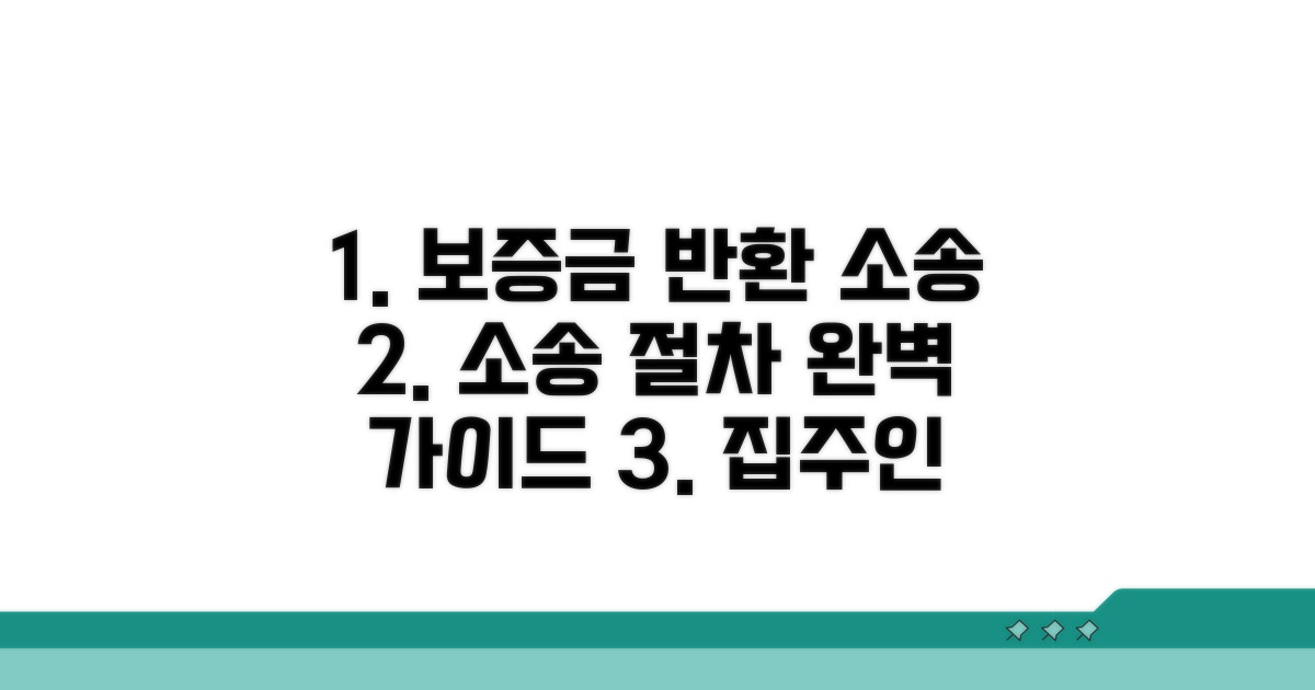 보증금 돌려받는 소송 절차 완전 정복