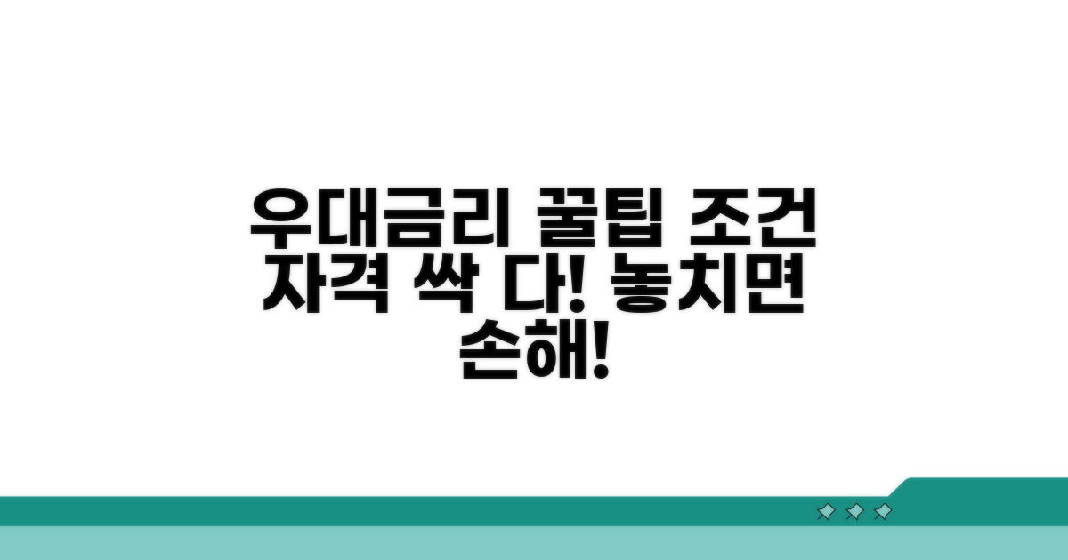 우대금리 조건과 자격 알아보기