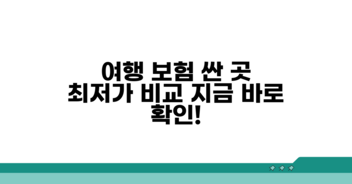 온라인 여행자보험 싼곳 비교