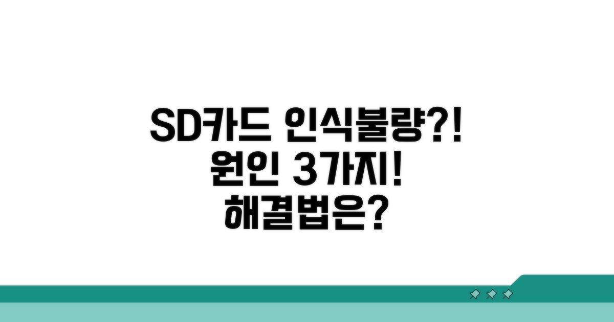 SD카드 인식 불량, 무엇이 문제일까?