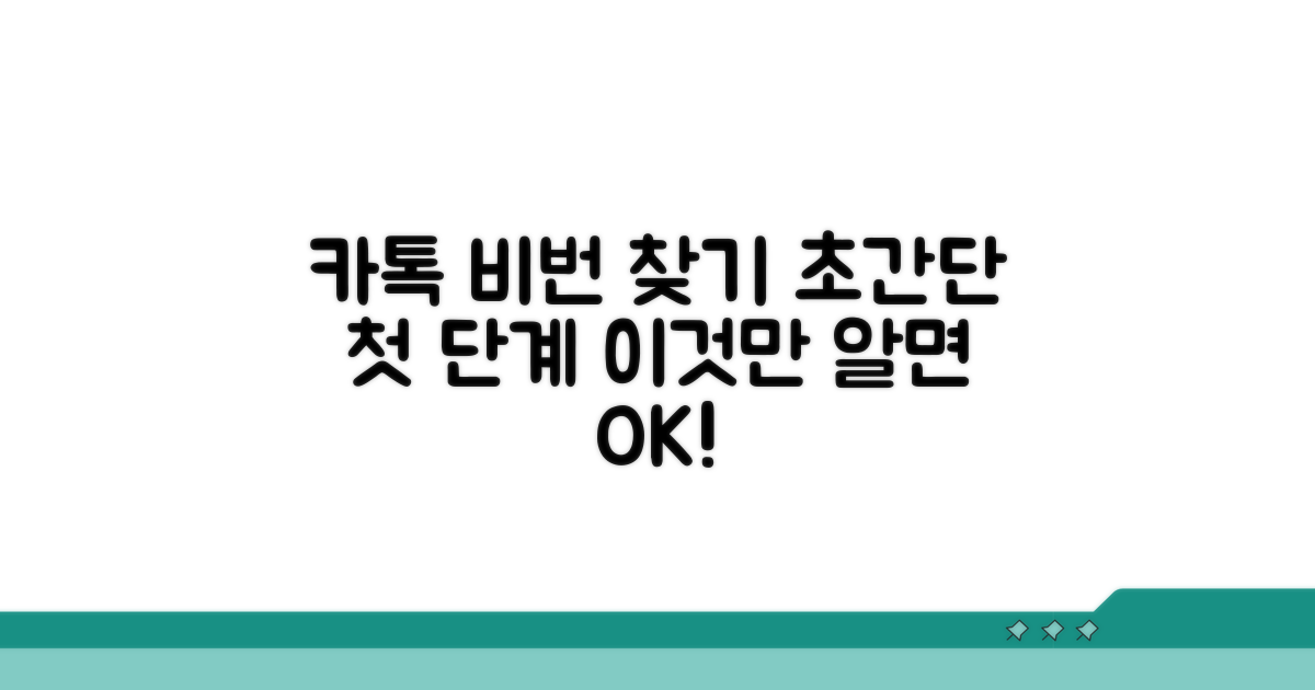 카카오톡 비밀번호 찾기 첫걸음