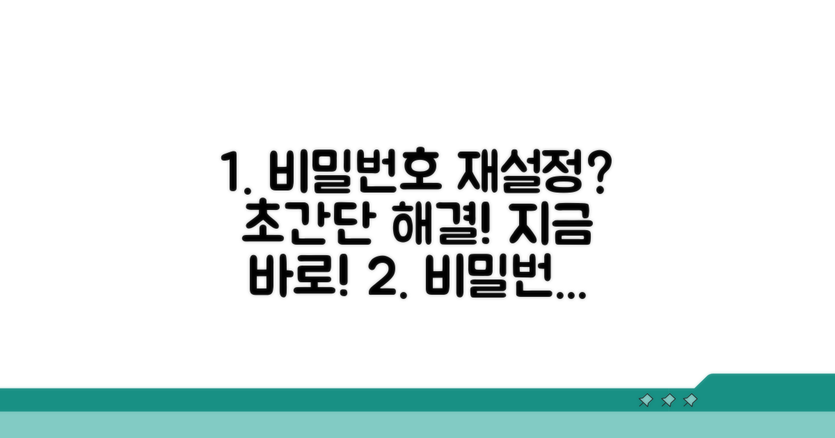 비밀번호 재설정 절차 완벽 안내