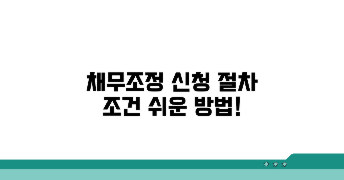 채무조정 신청 절차 및 조건