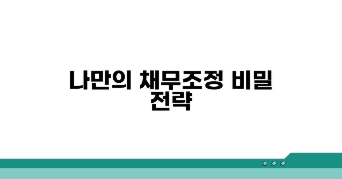 개인 맞춤형 채무조정 전략