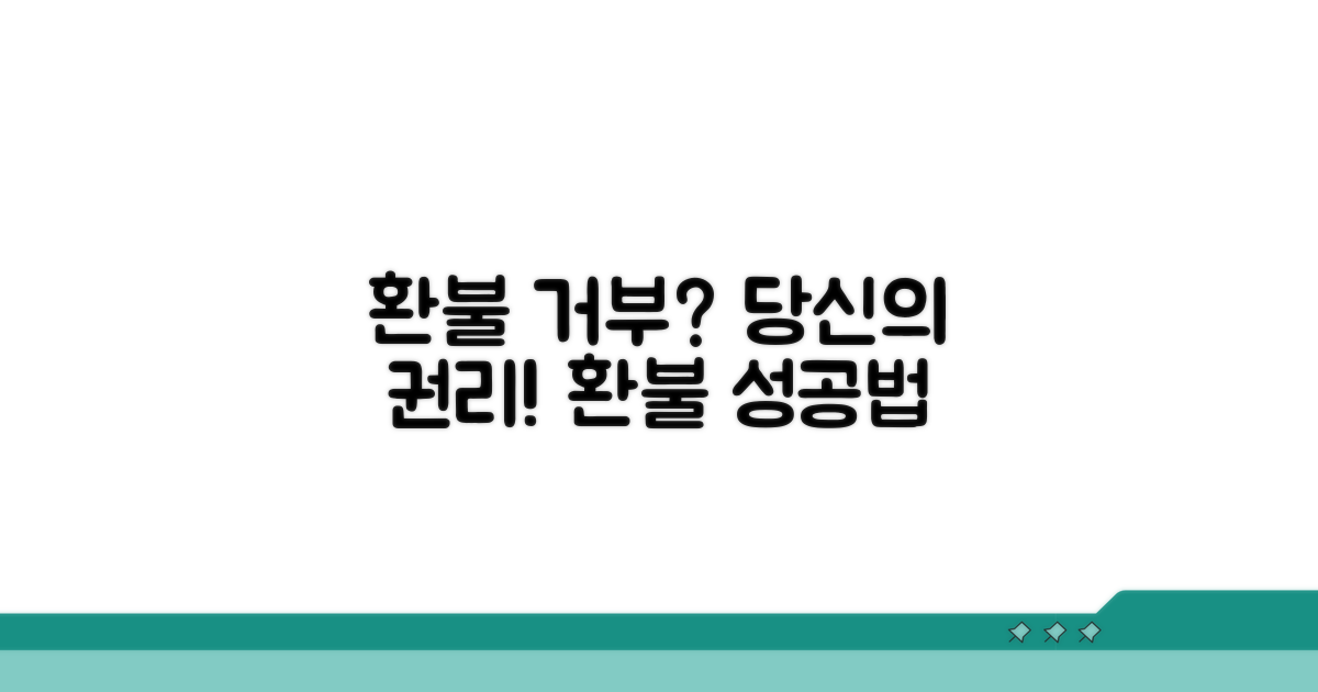 환불 거부 시 대처법과 법적 권리
