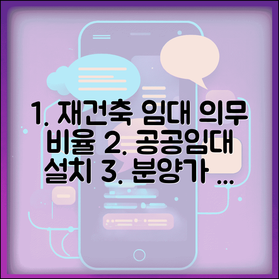 재건축 임대주택 의무비율 | 공공임대 설치와 분양가 영향 분석