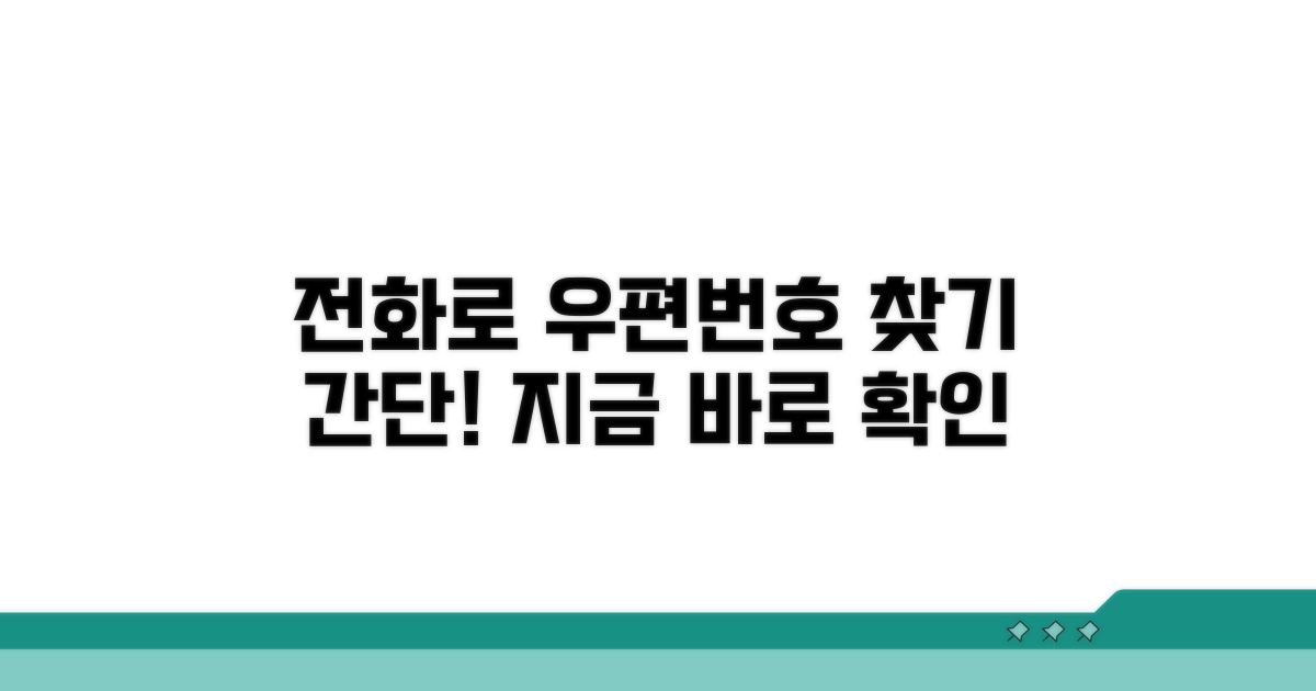 간단하게 전화로 우편번호 찾기