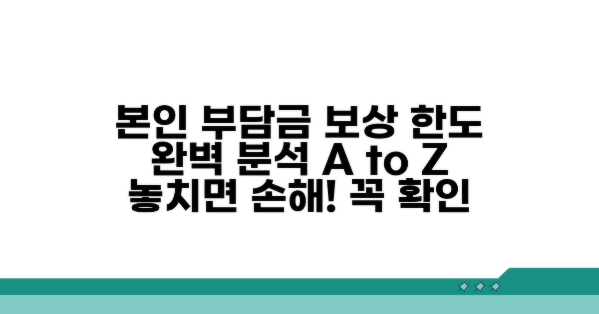 본인 부담금과 보상 한도 완벽 분석