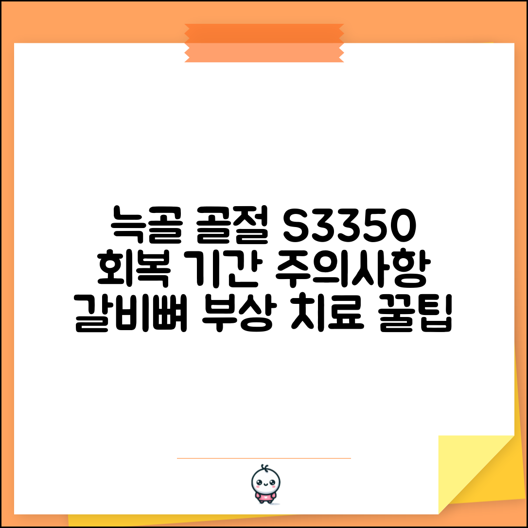 질병코드 S3350 늑골 골절 회복 기간 | 갈비뼈 부러졌을 때 주의사항과 치료