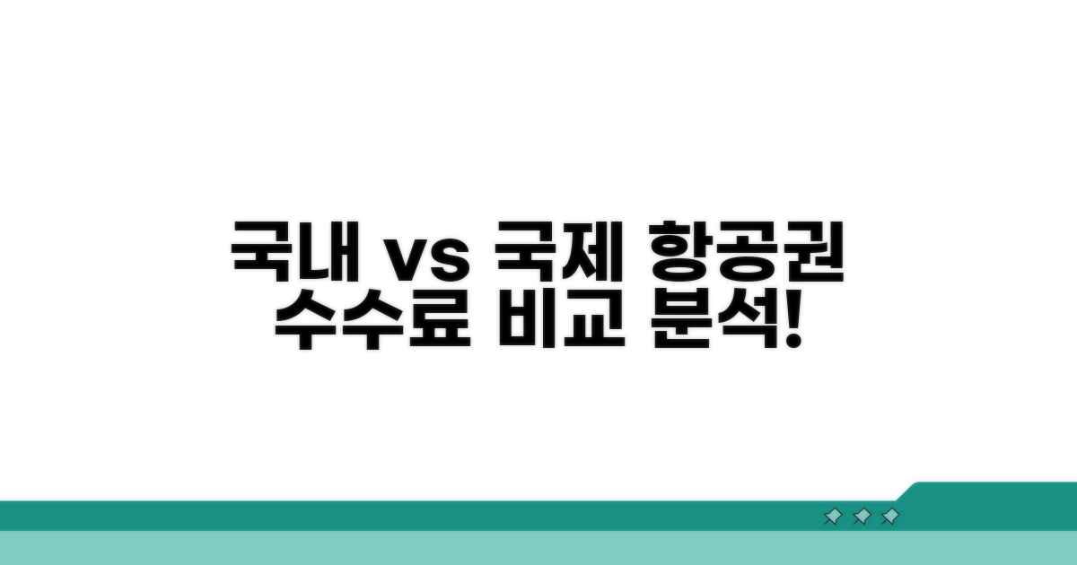 국내선 vs 국제선 수수료 차이