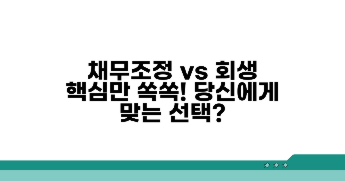 채무조정 vs 개인회생, 핵심 차이점 비교