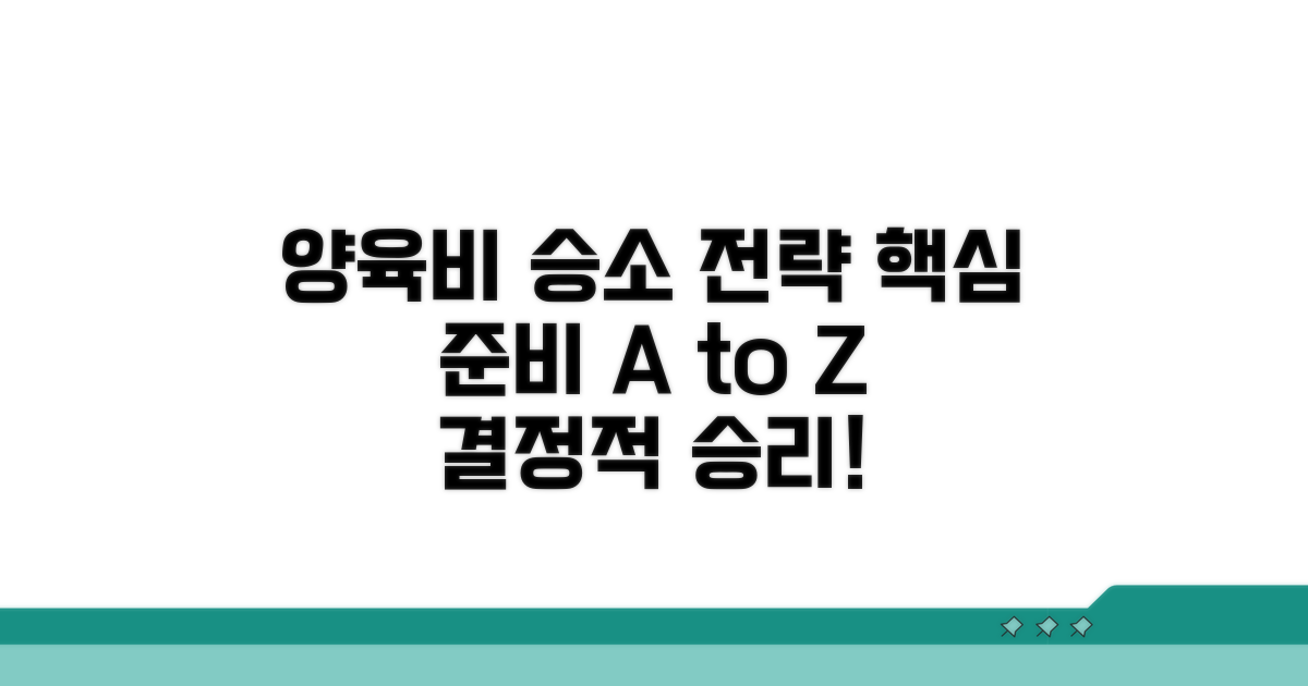 성공적인 양육비 소송 준비