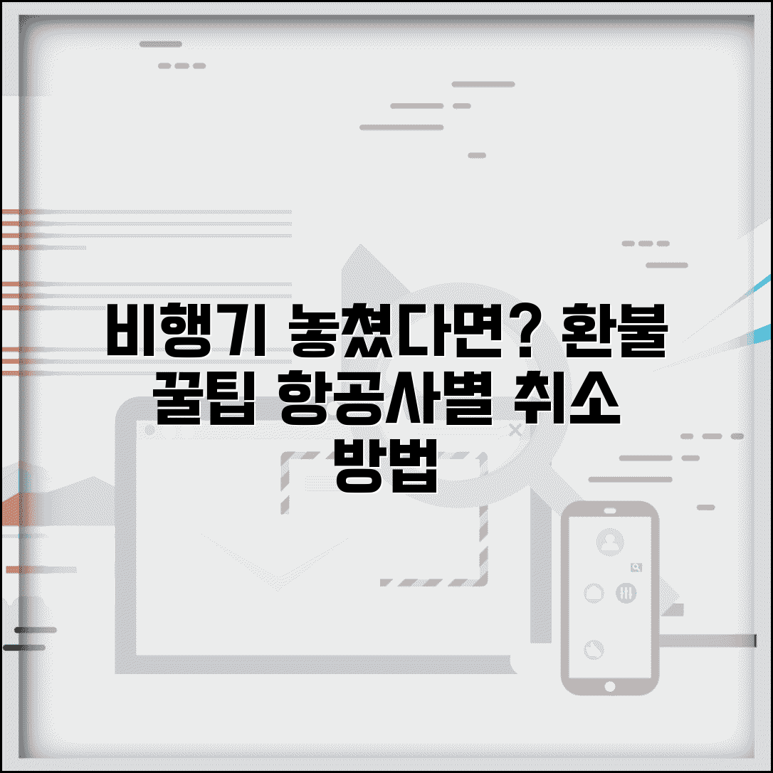 비행기 놓쳤을 때 환불 절차 | 항공사별 환불 정책과 온라인 취소 신청 방법