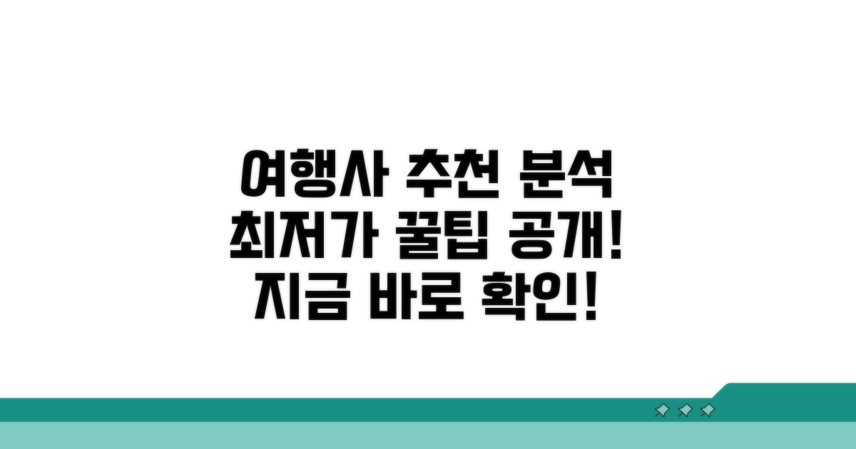 온라인 여행사 추천 상품 분석