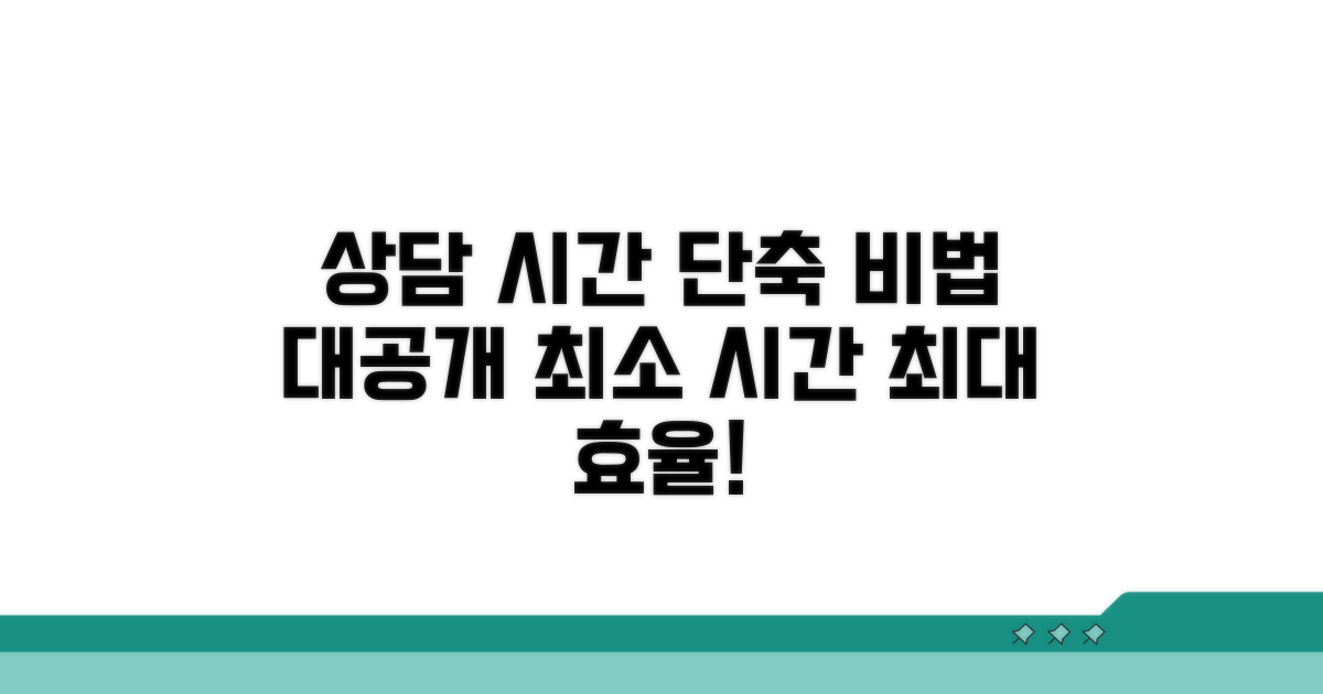 상담 시간 단축 노하우 공개