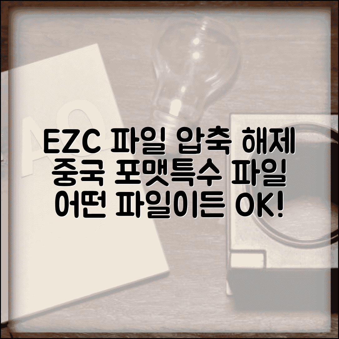 EZC파일 압축풀기 특수 포맷 | 중국 압축 형식이나 특정 프로그램 전용 파일 열기