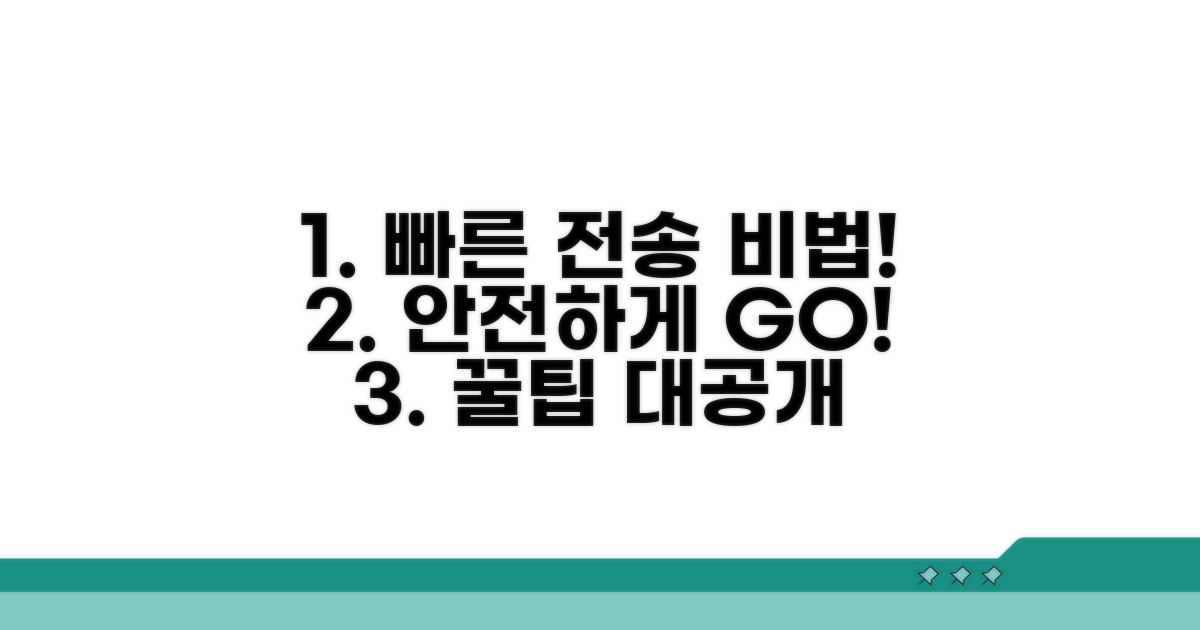 안전하고 빠른 전송 비법 공개