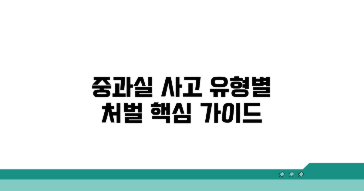중과실 사고 유형별 처벌 기준