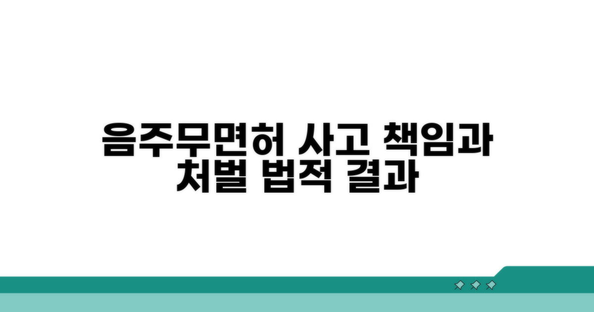 음주·무면허 사고 시 법적 책임