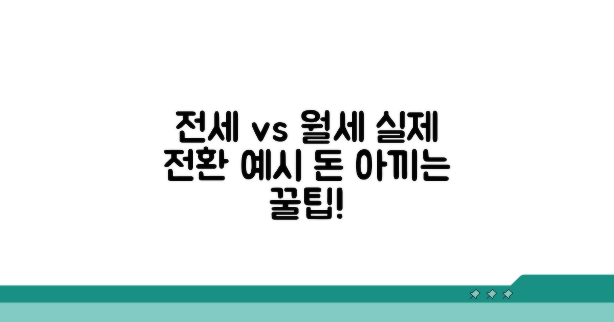 전세 월세 전환 예시 비교