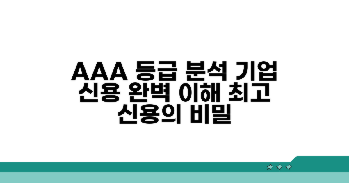 기업 신용평가 AAA 기준 완벽 분석