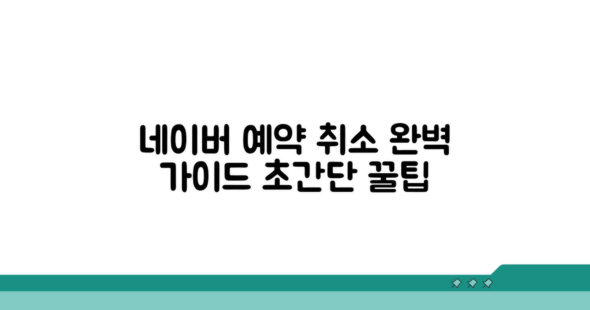 네이버 예약 취소 방법 완벽 안내