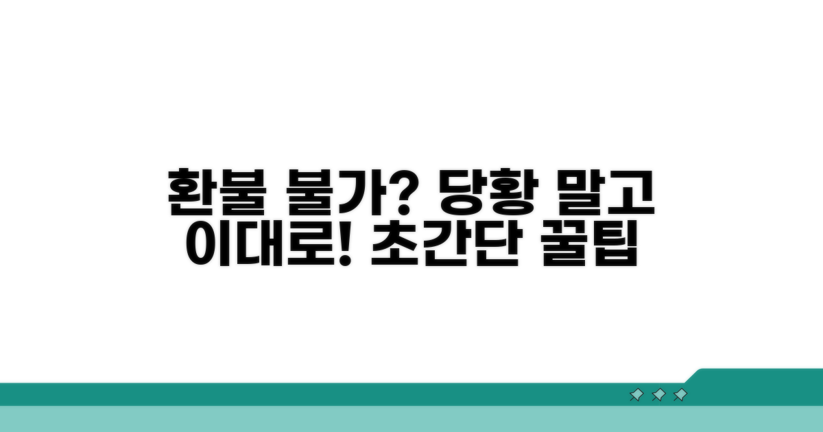 환불 불가 시 대처 방법과 팁