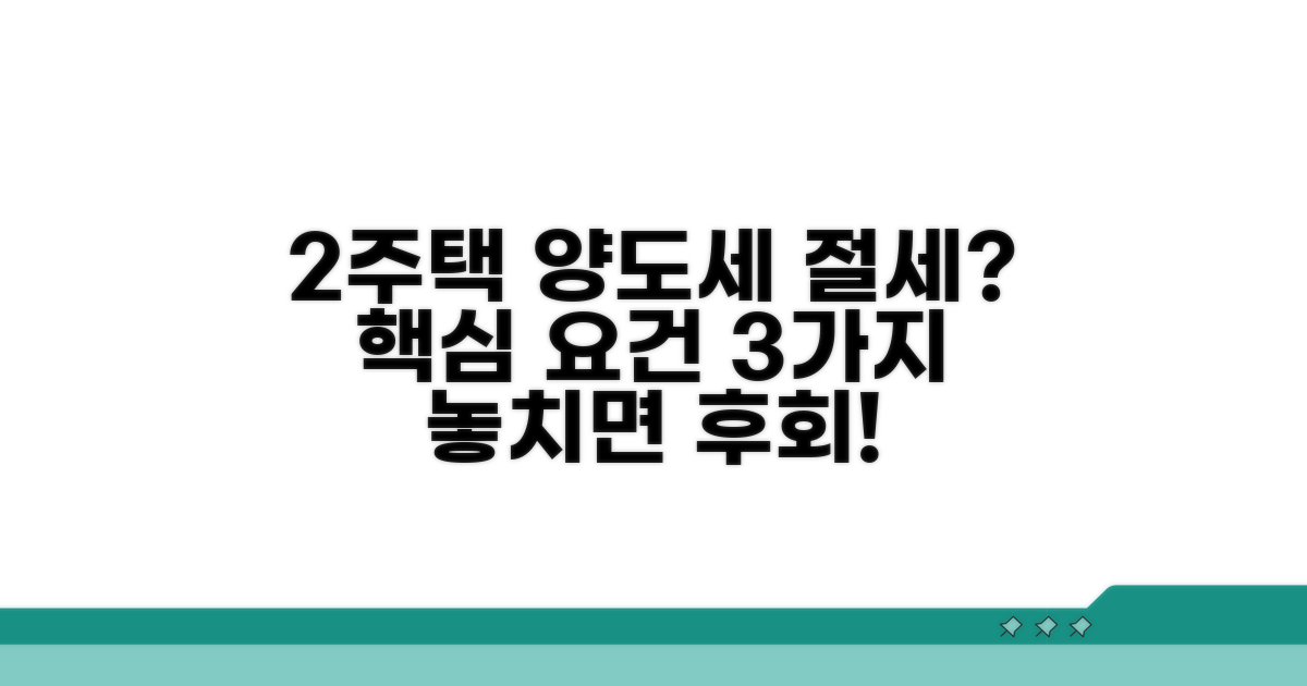 2주택 양도세 절세 핵심 요건 알아보기