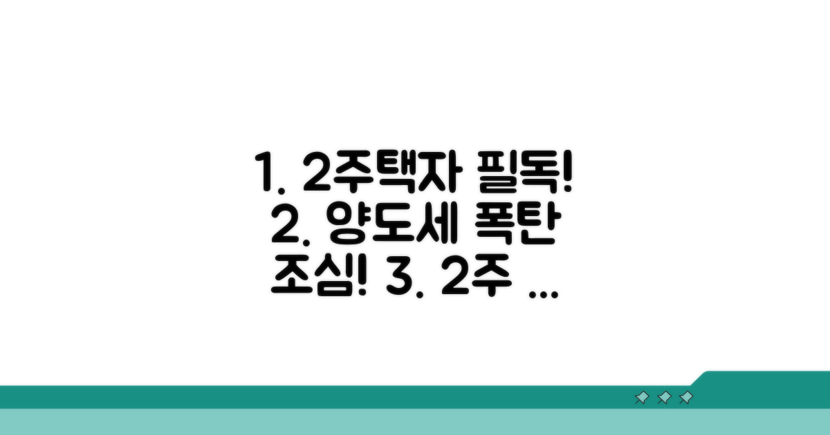 놓치면 안 될 2주택 양도세 주의사항