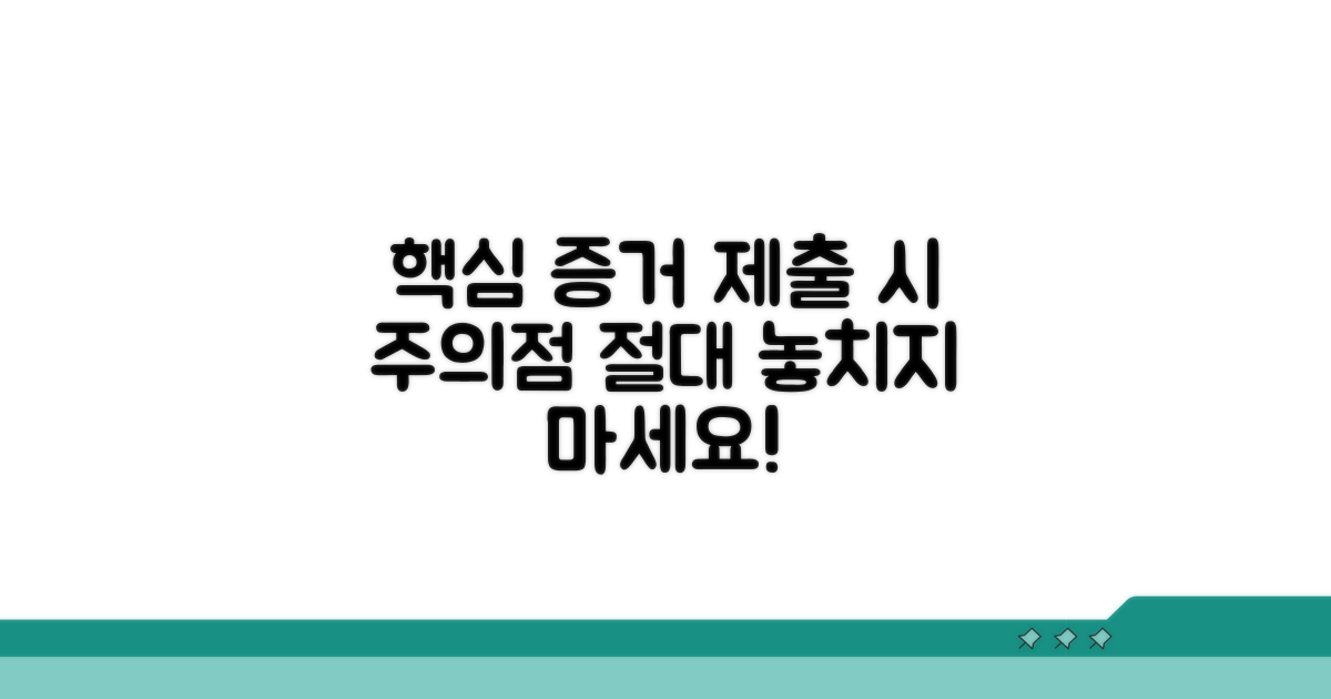 핵심 증거와 제출 시 주의점