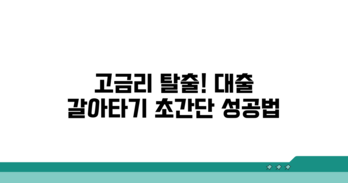 고금리 대출 갈아타기 성공법