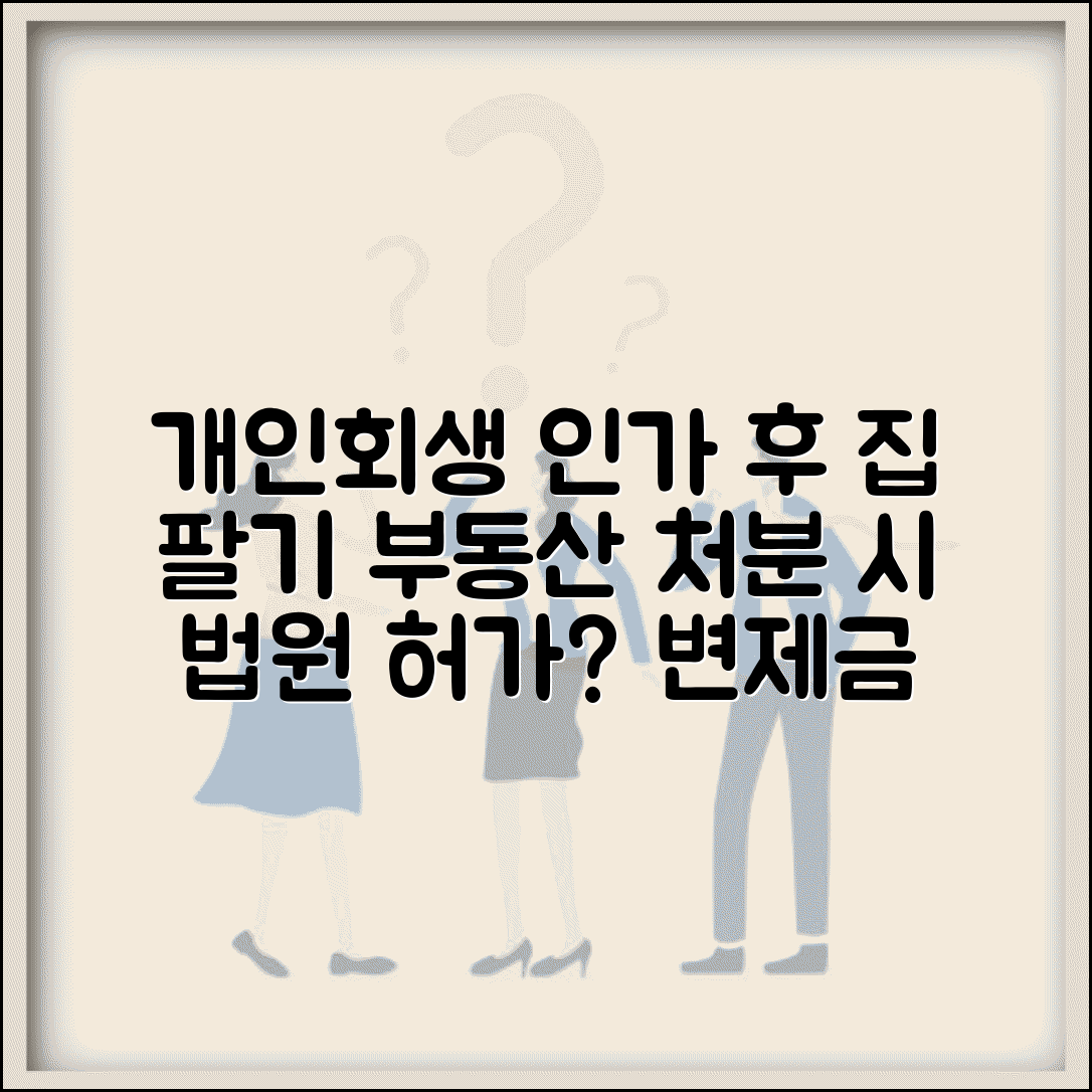 개인회생 인가 후 집 팔면 | 개인회생 중 부동산 처분시 법원 허가와 변제금 충당