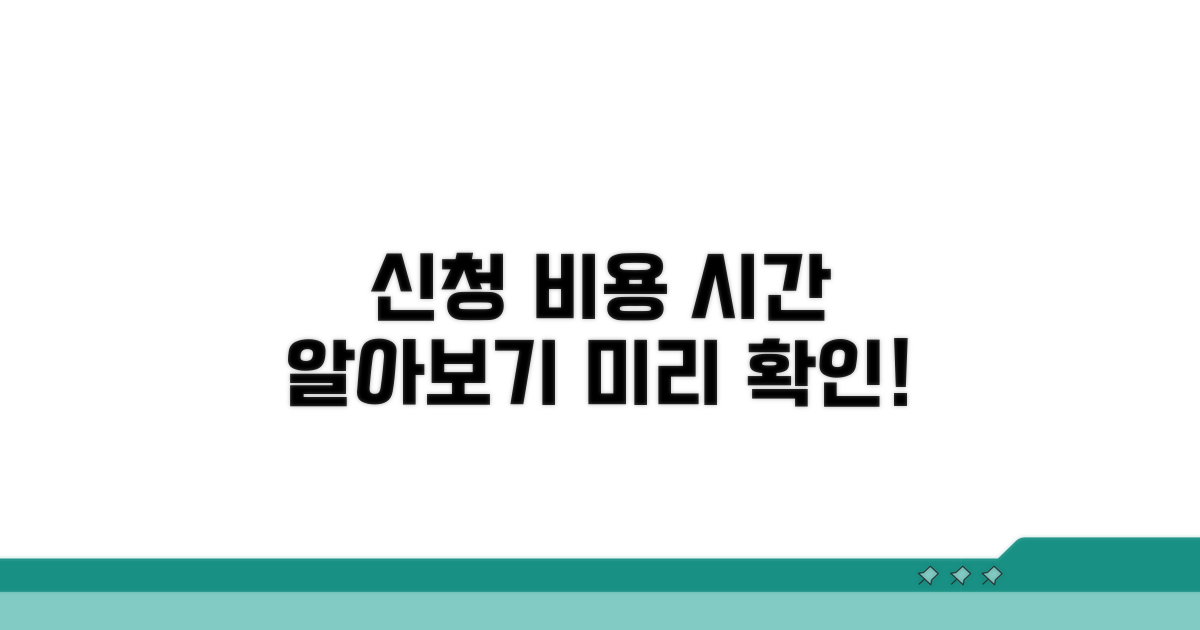 신청 비용과 예상 소요 시간